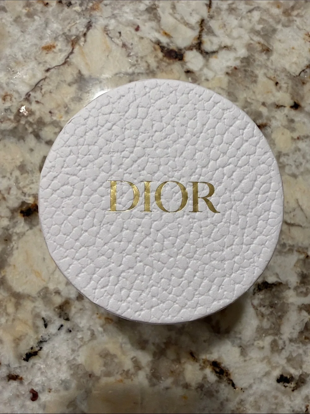 Authentic Dior Gold & White Logo Floral Silk Mitzah Scarf